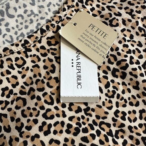 Banana Republic Dress New Animal Print Womens Size Small Petite - Picture 4 of 7